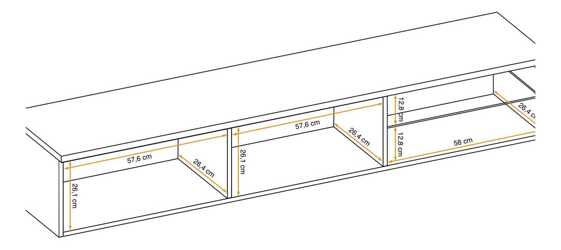 Masă TV Dalton (antracit + stejar flagstaff)