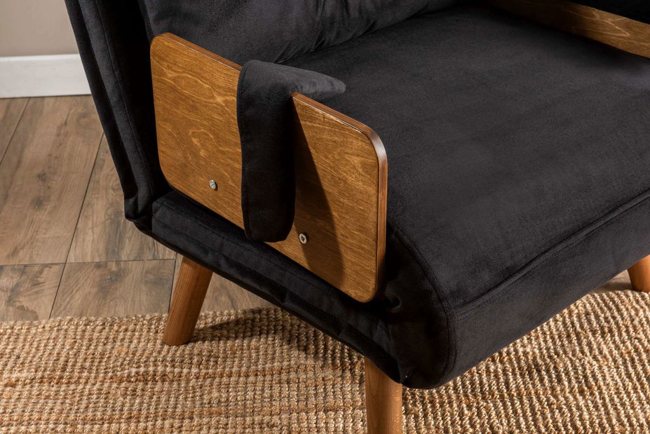 Fotel Como S (fekete)