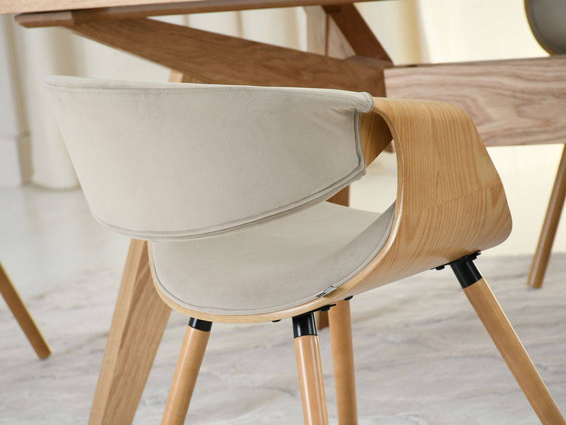 Jedálenská stolička Busque (béžová + dub)