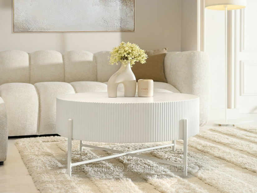 Măsuță de cafea Nombre (alb)