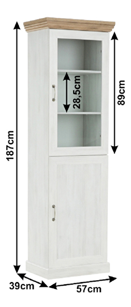 Vitrină Regnar W1D