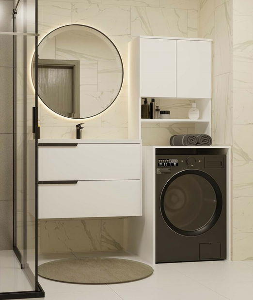 Szekrény mosógéphez Perdieron 3 (fehér)