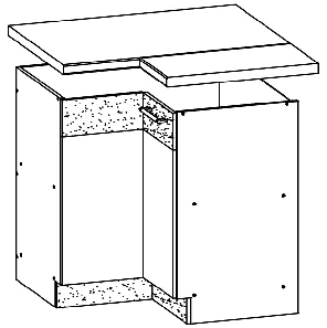 Dolná kuchynská skrinka, rohová Modesta MD21 D90 NW