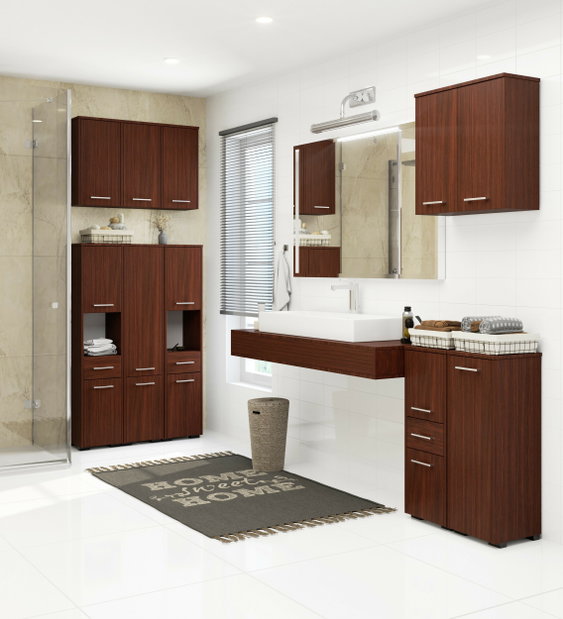 Dulap de baie Fulgor 2D 1SZ 1W (wenge)