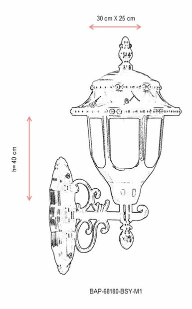 Kültéri fali lámpa Dawid (fekete)