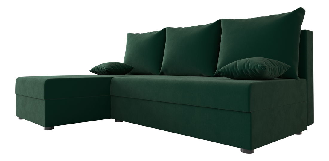 Sarok ülőgarnitúra Harmony L (sötétzöld) (B)