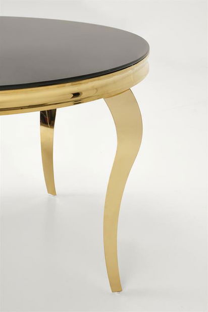 Jedálenský stôl Regino 2 (čierna + zlatá) (pre 4 osoby)