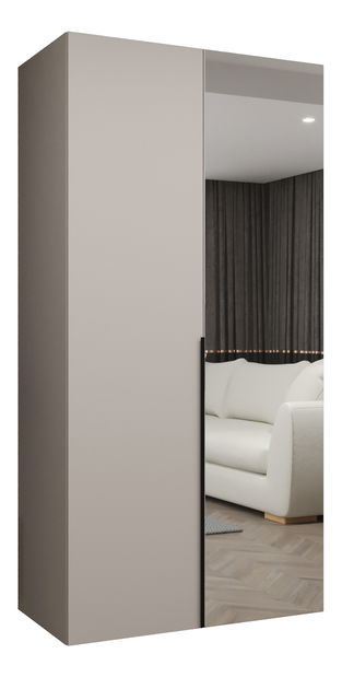 Ruhásszekrény 100 cm Alice 2 (kasmír + fekete)