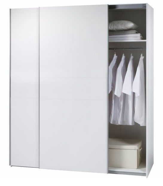 Šatníková skriňa Victor 4 biela+dub tmavý truflový