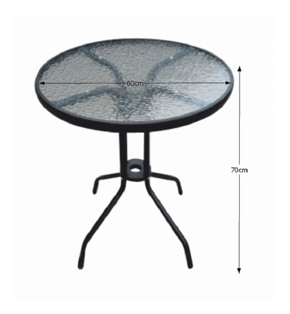 Masă de grădină Buku 1 (Negru)