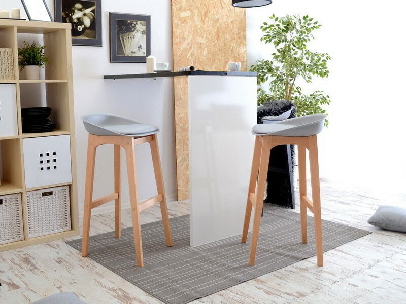 Stolička Rita (sivá + buk)