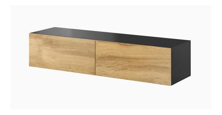 TV stolík Vuena (čierna + dub wotan)