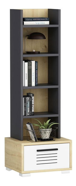 Raft Nanide (stejar zafir + alb + antracit) 