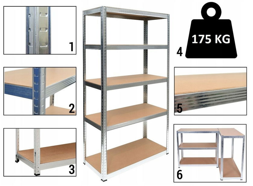 Regál Rubia 2 (strieborná)