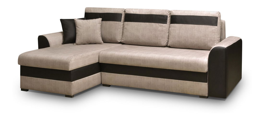 Kutna garnitura Madlyn (bež + tamnosmeđa) (L) 