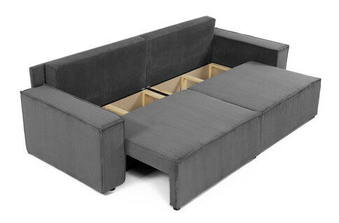 Sofa na razvlačenje Stosono (tamnoplava) (s prostorom za odlaganje)