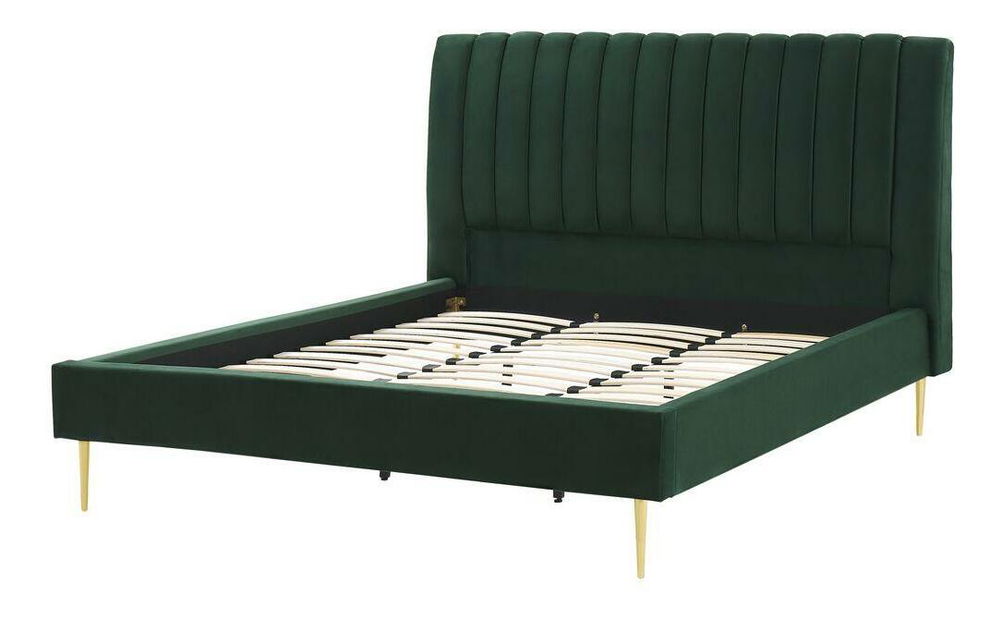 Manželská posteľ 180 cm Marvik (zelená)