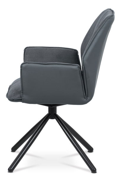 Scaun de sufragerie Hagga-399-GREY2 (Gri + Negru)