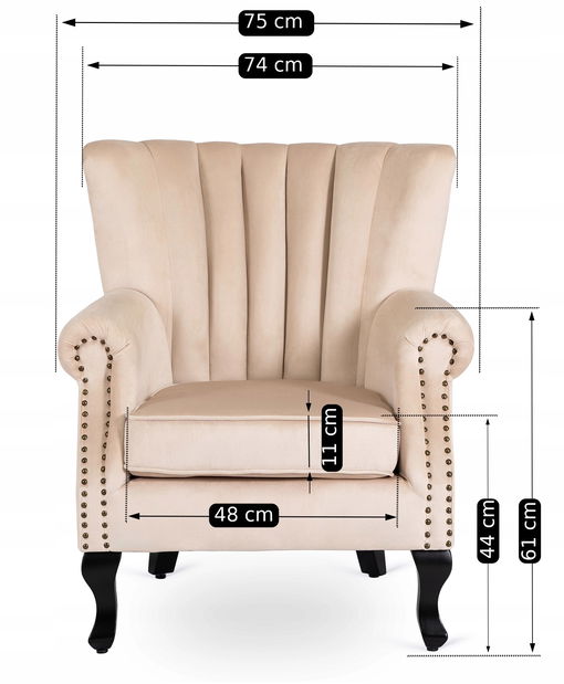 Kreslo Malik (béžová) 