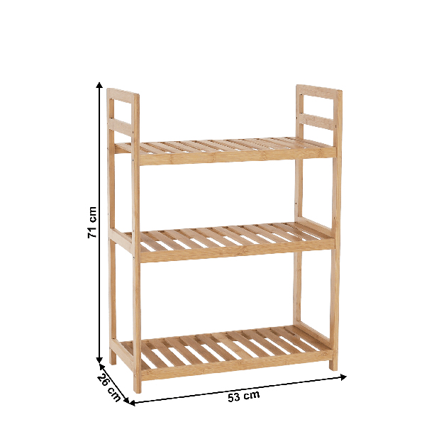 Raft cu 3 polițe Andor TYP 1 (bambus natural)