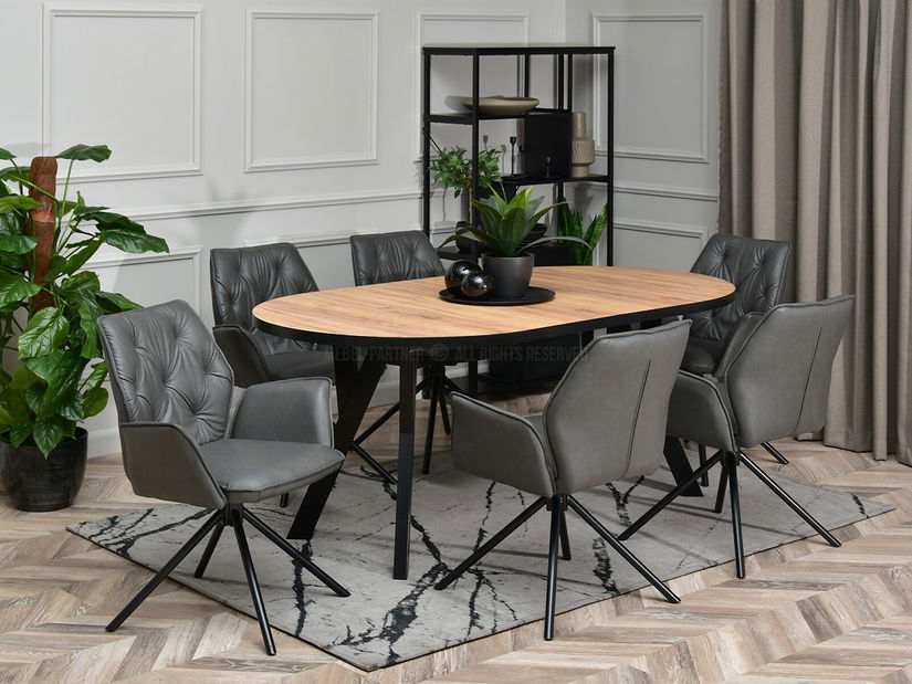 Stolička Lindush (grafit + čierna)