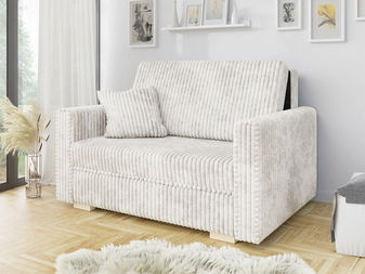 Sofa na razvlačenje Clovea Piano II (bijela) (s prostorom za odlaganje)