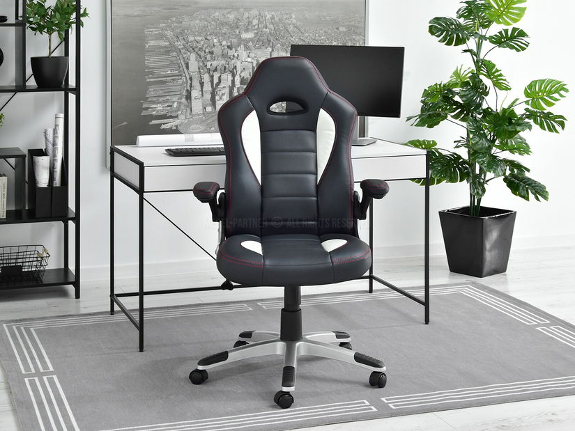 Gamer szék Race (fehér + szürke)