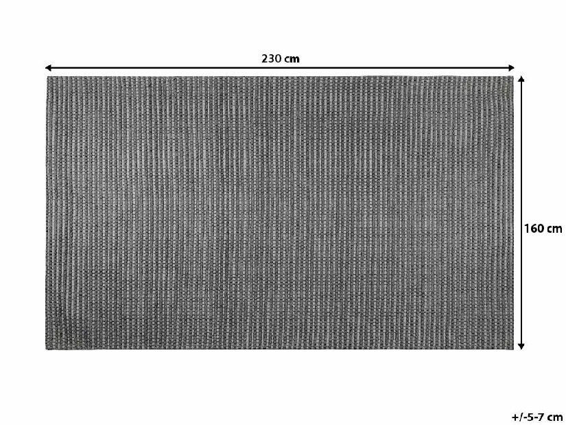 Szőnyeg 160 cm Kiss (sötétszürke)