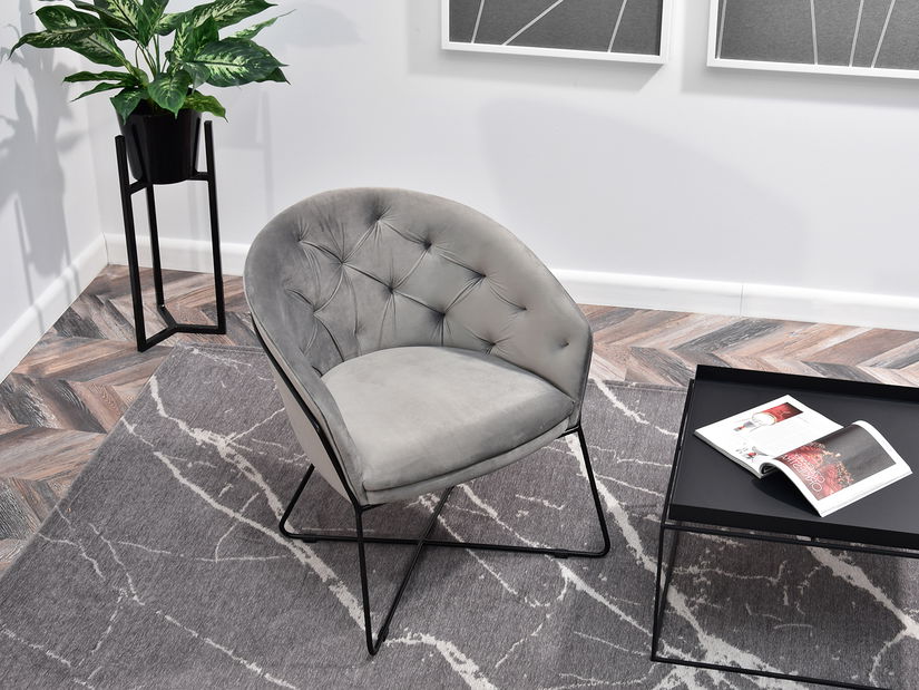 Relaxačné kreslo Lagooza (sivá + čierna)