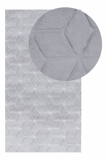 Covor din blană artificială 80 x 150 cm Thae (gri)