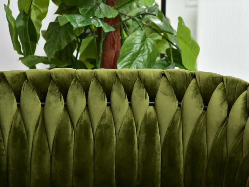 Pohovka dvojsedačka Radio (zelená + čierna)