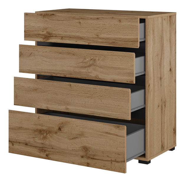 Komoda Crossroad S28 (dub wotan + čierna)