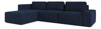 Rohová sedacia súprava Berliner (L) (tmavomodrá)