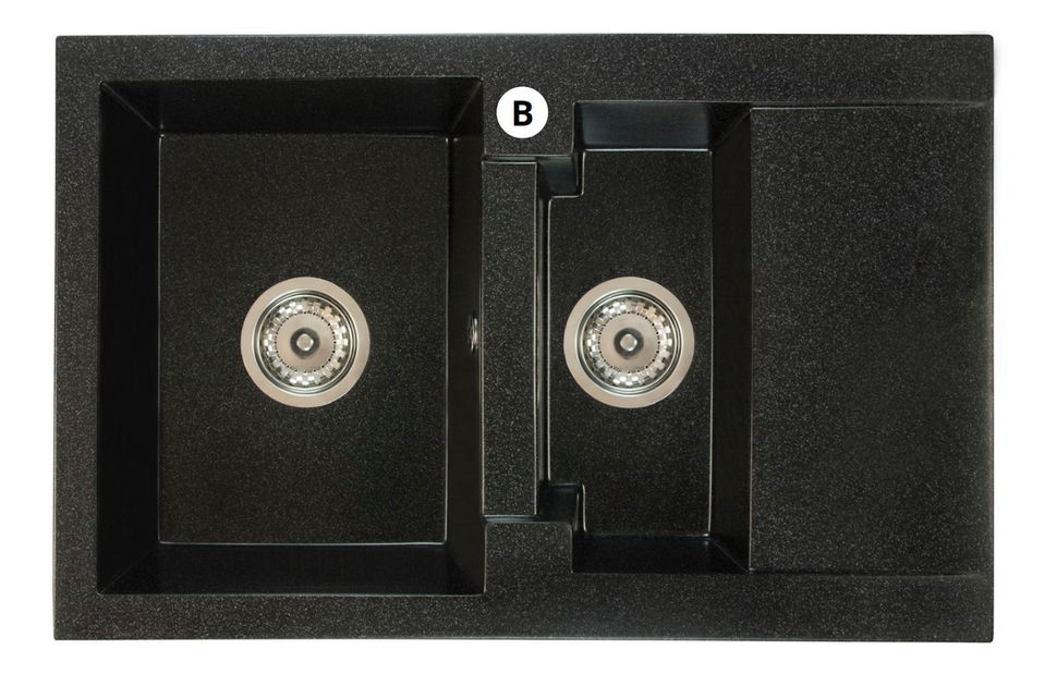 Kuchynský drez Dortuna (biela) (s 1 otvorom pre batériu) (P)