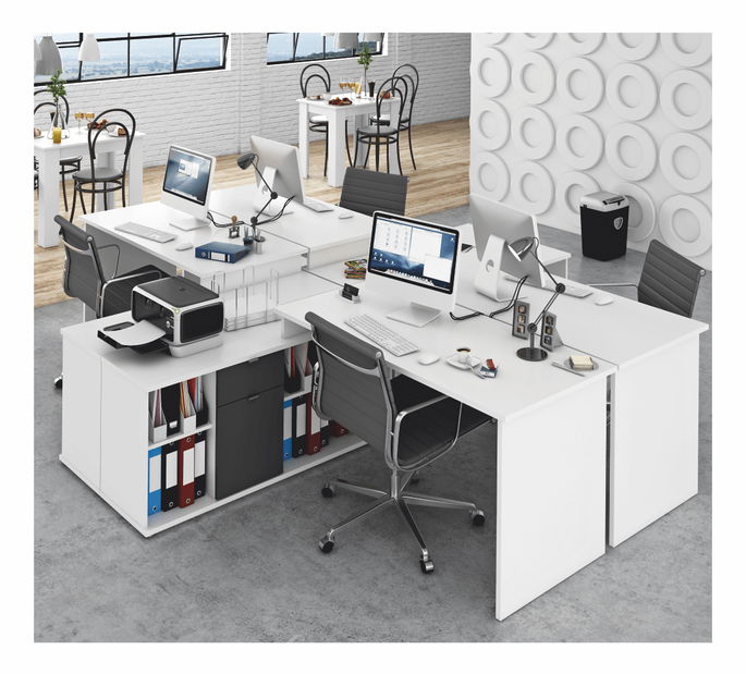 Masă PC de colț Dasys VE 02 (gri) *vânzare stoc