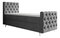 Jednolôžková posteľ 80 cm Clinton Bonell (tmavosivá) (s roštom, bez úl. priestoru)