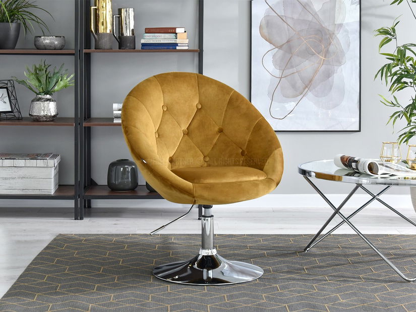 Fotel Lush 3 (arany + króm)