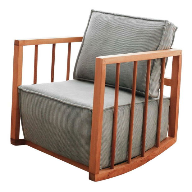 Hintafotel Salamander (kékes-szürke)