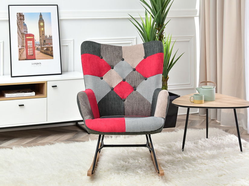 Fotoliu Sibyla (patchwork + negru)