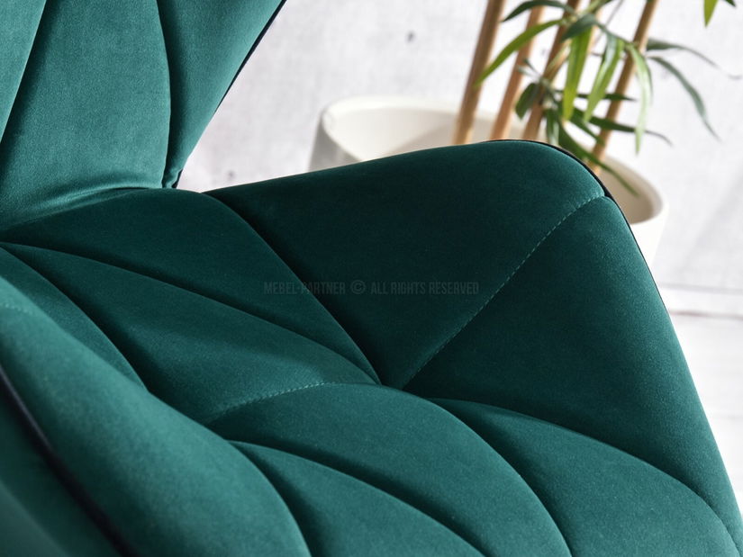 Fotel Velma M (zöld + króm)