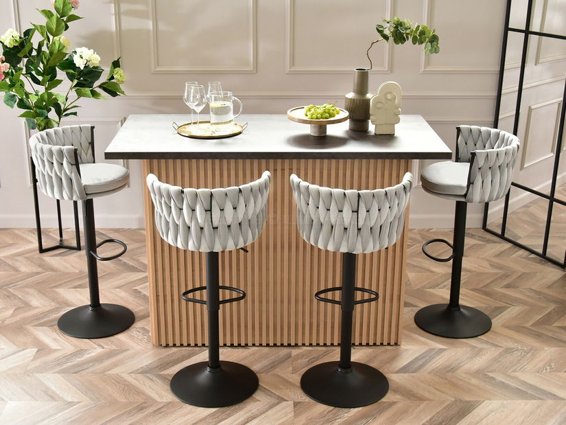 Stolička Adel (sivá + čierna)