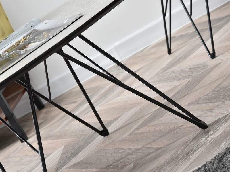 Dohányzóasztal Petal Zest Xl (szürke + fekete)