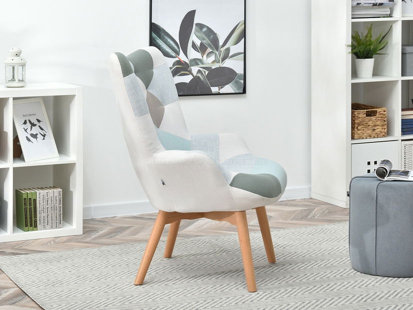 Fotel Nutri (patchwork + bükk)