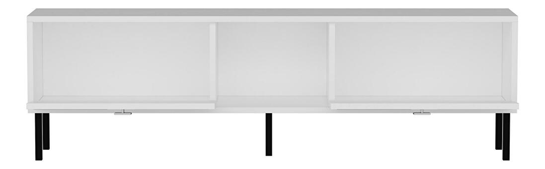 TV asztal/szekrény Vodovo (fehér + ezüst) 