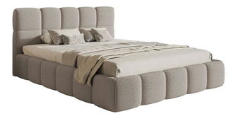 Franciaágy 160 cm Cirsten 160B (ágyráccsal) (világosszürke)