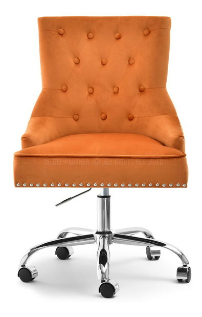 Stolička Sonia (oranžová + chrómová)