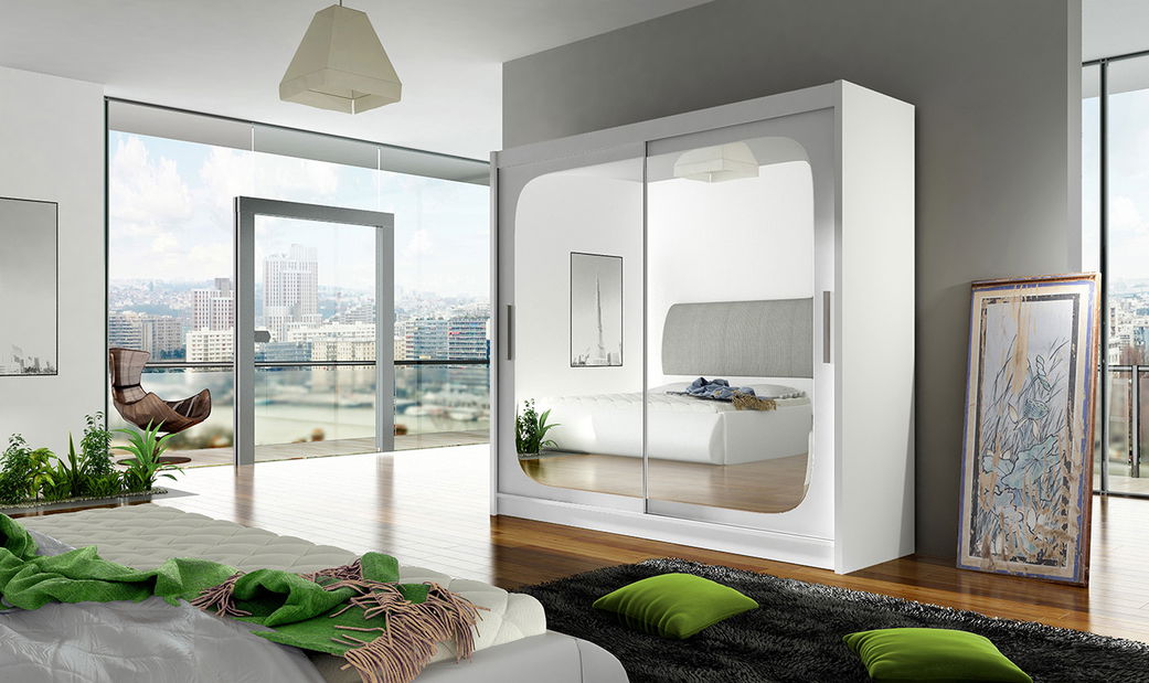 Šatníková skriňa Brandon 8 (biela)