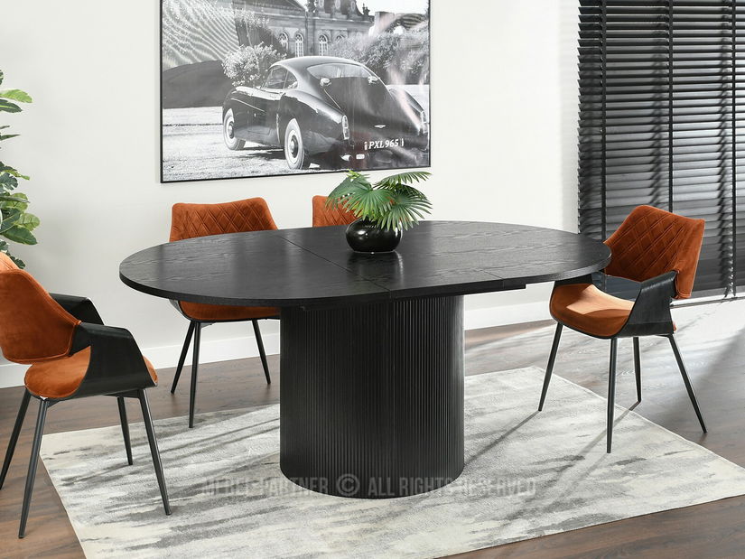 Blagovaonski stol Paga (crno drvo + crna)