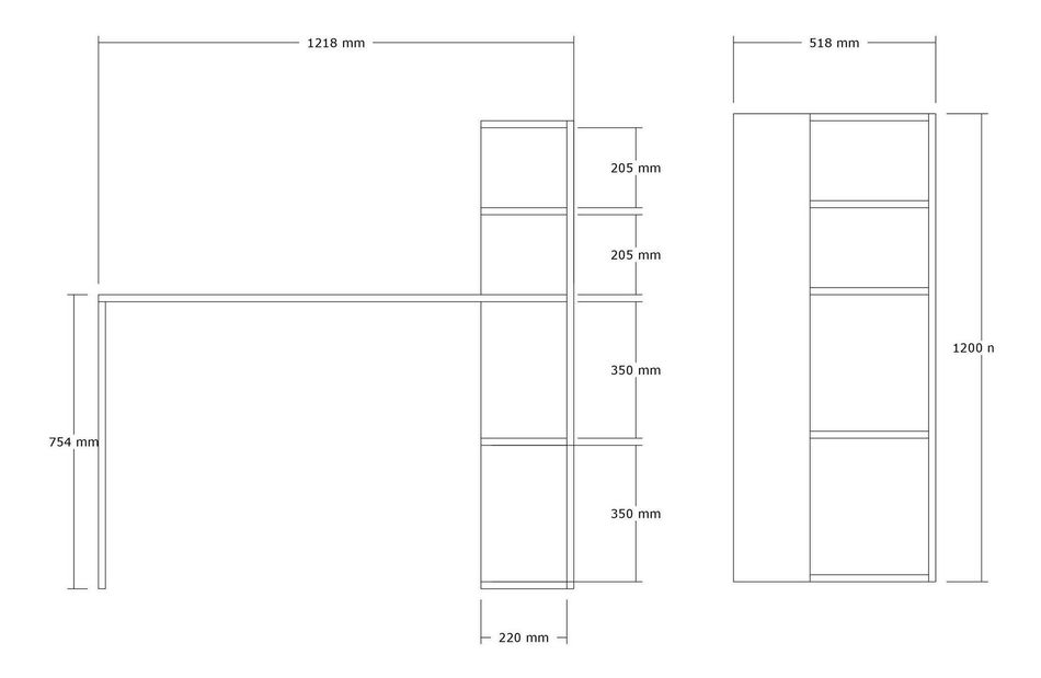 PC stolík Dukudi (antracit) 