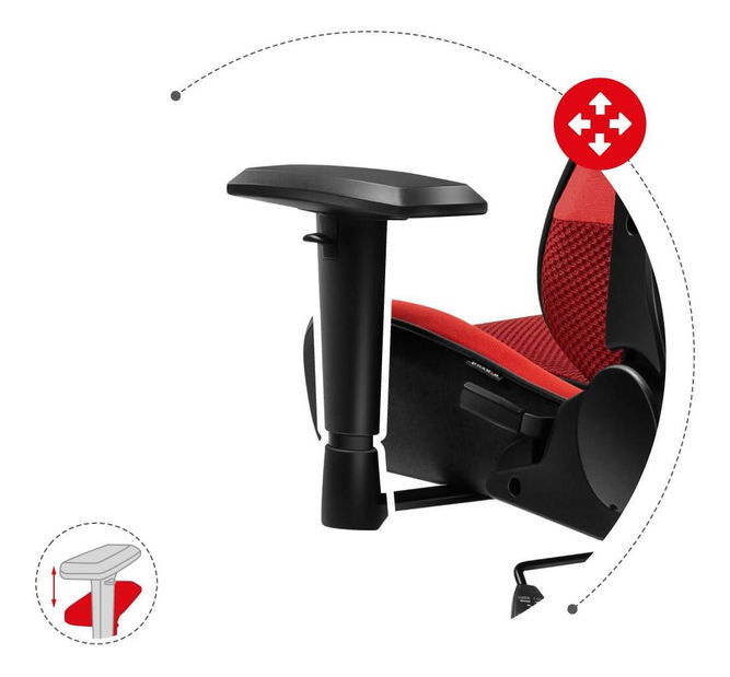 Gaming stolica Fusion 6.2 (crna + crvena)